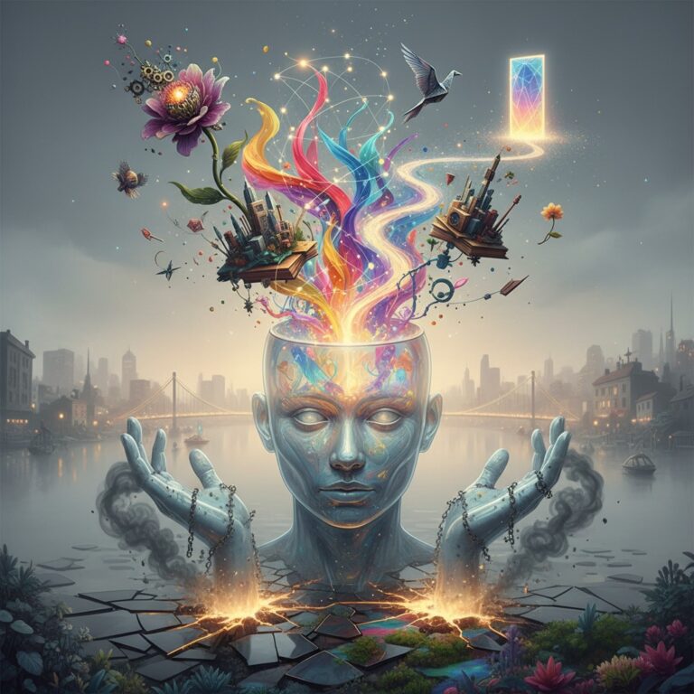 Kreativität ist etwas, das jeder für sich neu entdecken kann, weil jeder kreativ ist. (Bild KI-generiert mit OpenAI ChatGPT)